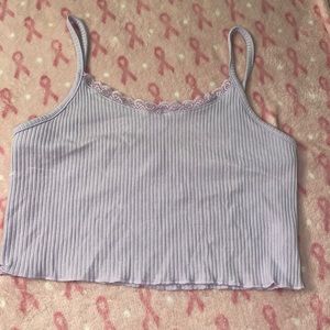 Lavender colored crop top perfect for summer !!